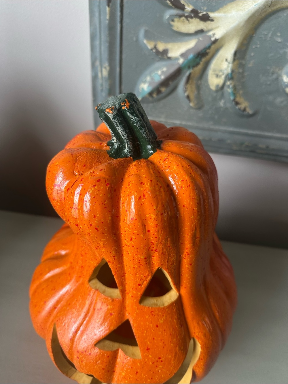Vintage long face jack o lantern light Halloween - Picture 2 of 7
